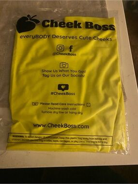 Cheek Boss Bright Yellow Panties Boy Shorts Boxer Briefs 4XL